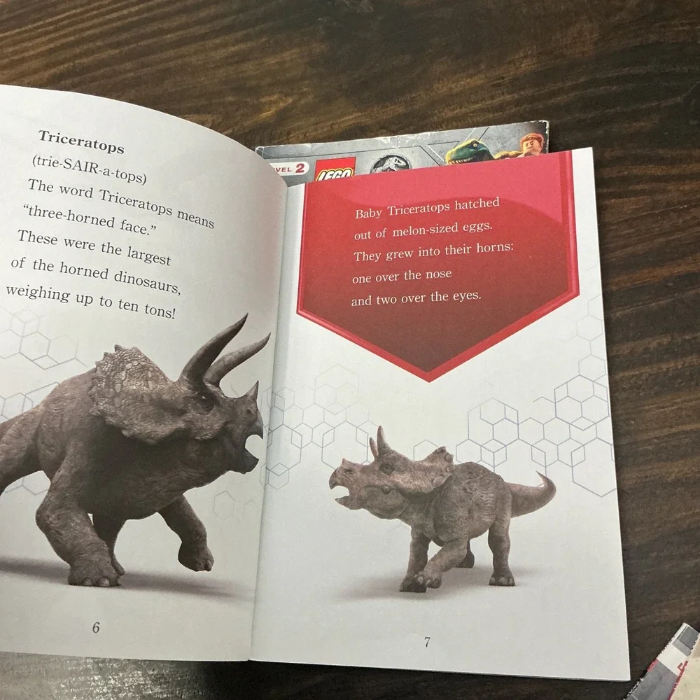 Kids Early Reader Book Lot 6pc LEGO Jurassic World Madagascar Who Would Win 2-4